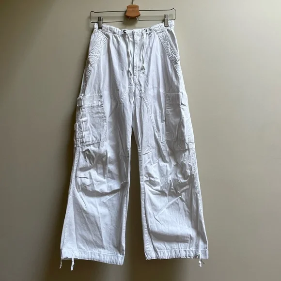 Jaded London | White Parachute Cargo Pants - Picture 3 of 5